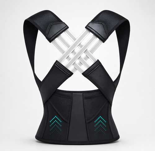 Posture corrector (Moderate Support) | Ideal Aid to Correct Posture & Relieves Pain (Black)
