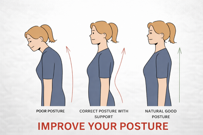 Posture corrector (Moderate Support) | Ideal Aid to Correct Posture & Relieves Pain (Black)